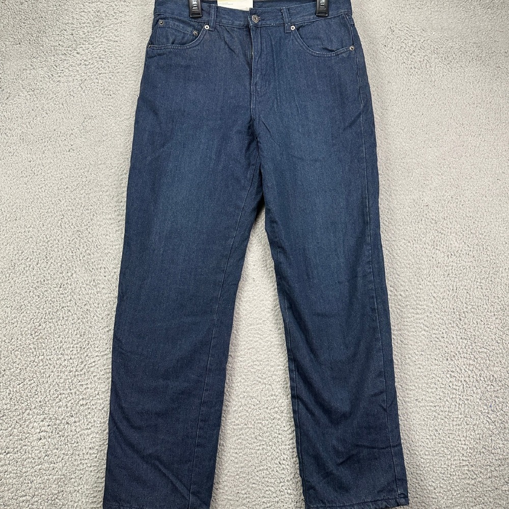 Adventuridge Flannel‎ Lined Jeans Mens 36X32 Blue Straight Leg Pocket Denim NEW